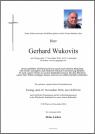 Wir trauern um unser Mitglied Gerhard Wukovits
